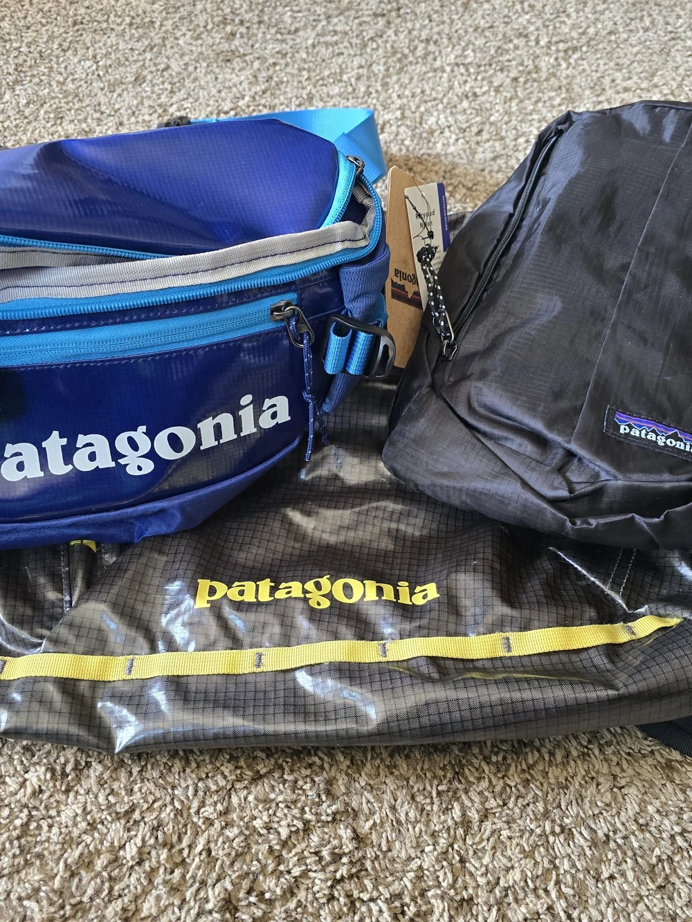 Patagonia Tpu Black Hole Bundle 20 Cinch Sack, Mini Black Hole Sling, Waist Bag - Picture 2 of 6
